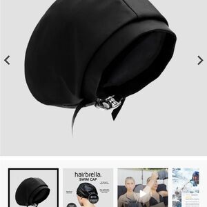 Hairbrella Black Swim Cap